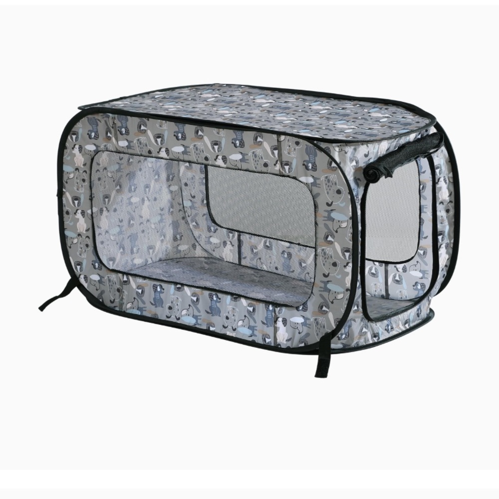 Portable Gray Small Pet Habitat, Pooch Pen, New without Tag